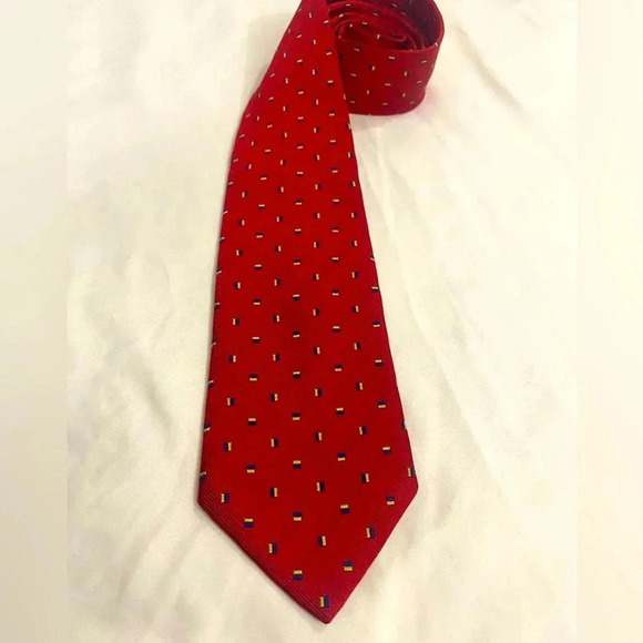 2pcs mens red Silk Neckties Harrods and Avery Row Christmas  tie Holiday outfit - Picture 7 of 7